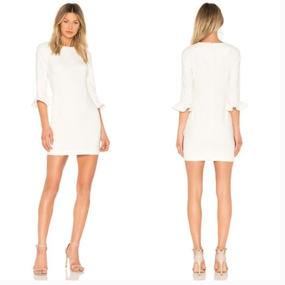 NWT Likely White Bedford Flared Cuff Dress